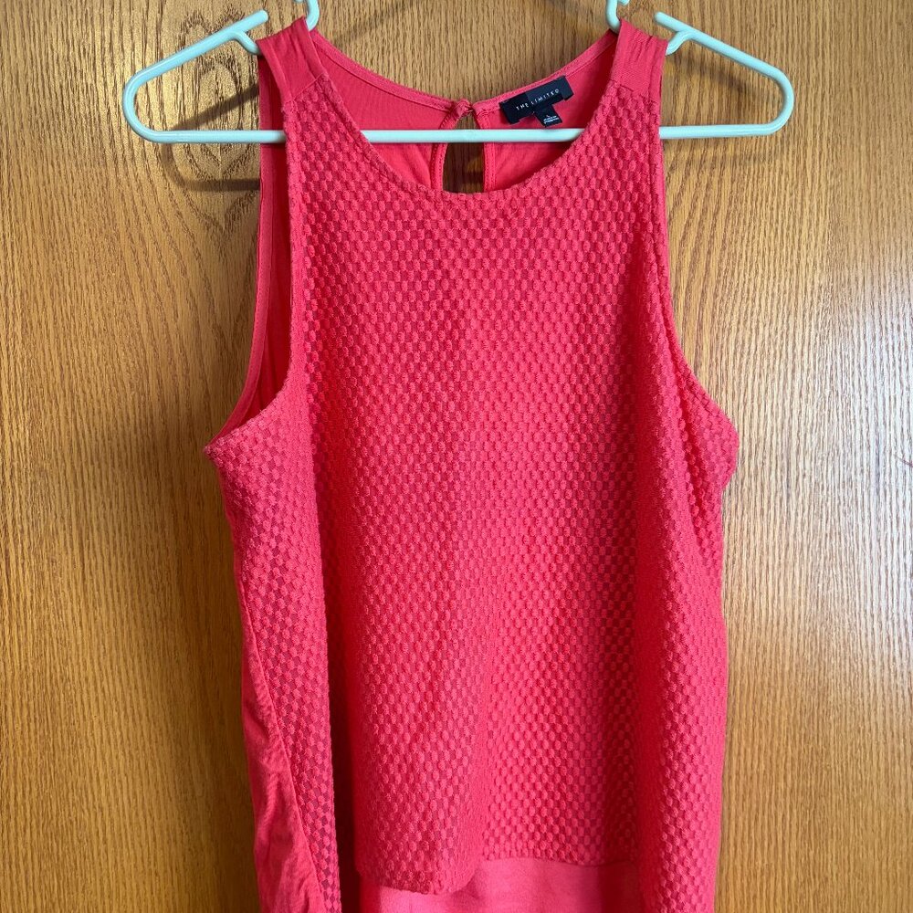 Dark Salmon Tank Top with Keyhole Back